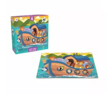 Quebra-Cabeça - 60 Peças - Madeira - Arca de Noé - Nig Brinquedos