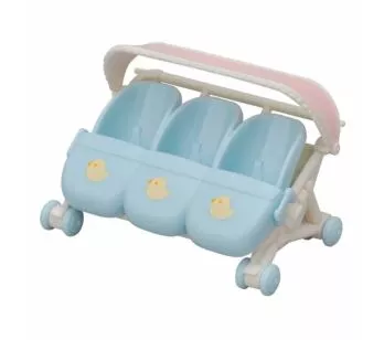 Acessório - Sylvanian Families - Carrinho Trigêmeos - Epoch Magia