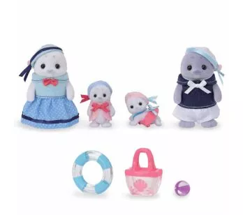Figuras - Sylvanian Families - Família das Focas - Epoch Magia