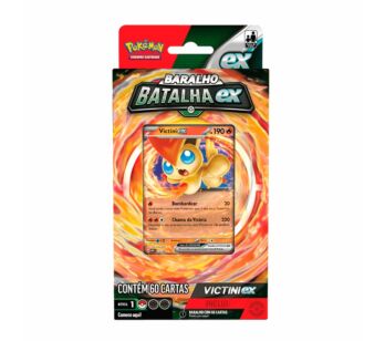 Jogo de Cartas - Pokémon - Baralho Batalha EX - Victini - Copag