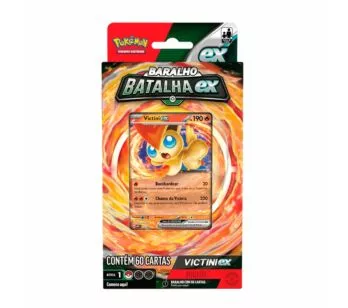Jogo de Cartas - Pokémon - Baralho Batalha EX - Victini - Copag