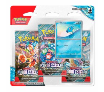 Jogo de Cartas - Pokémon Blister Triplo - Coroa Estelar - Horsea - Copag