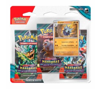 Jogo de Cartas - Pokémon Blister Triplo - Máscaras do Crepúsculo - Pupitar - Copag