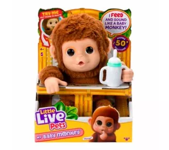 Pelúcia Interativa - Little Live Pets - My Baby Macaquinho - Fun Divirta-se