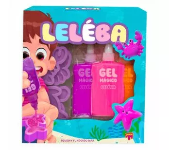 Massinha - Gelelé Leléba Gel Mágico - Fundo do Mar Rosa - Doce Brinquedo