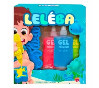 Massinha - Gelelé Leléba Gel Mágico - Fundo do Mar Azul - Doce Brinquedo