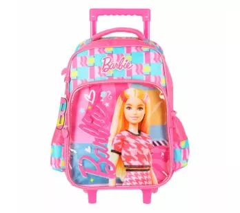Mochila de Rodinhas Infantil - Barbie - Pink - Luxcel