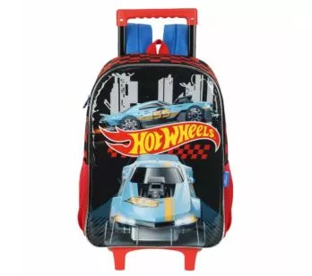 Mochila de Rodinhas Infantil - Hot Wheels - Preta - Luxcel