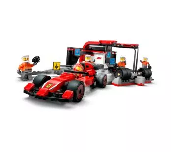 Bloco de Montar – Lego City – Pit Stop e equipe da F1® com carro Ferrari - 322 peças - LEGO