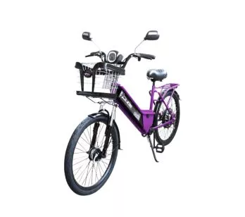 Bicicleta Elétrica - Aro 24 - New Confort 800w Lithium - Violeta - Duos Bikes