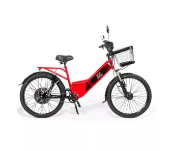 Bicicleta Elétrica - New Street Plus 800w Lithium - Vermelha - Plug and Move  