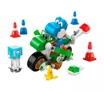 Bloco de Montar - Super Mario - Mario Kart - Moto Yoshi - 133  peças - LEGO