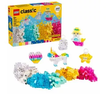 Bloco de Montar - Classic – Caixa Transparente Magica - 340  peças - LEGO