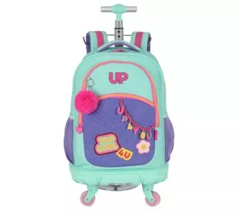 Mochila de Rodinhas - Up4you - Led Rock Star - Turquesa - Luxcel 