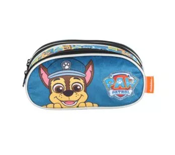 Estojo Infantil Escolar Triplo - Patrulha Canina - Chase - Luxcel