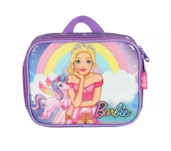 Lancheira Térmica Infantil - Barbie Unicórnio - Violeta - Luxcel