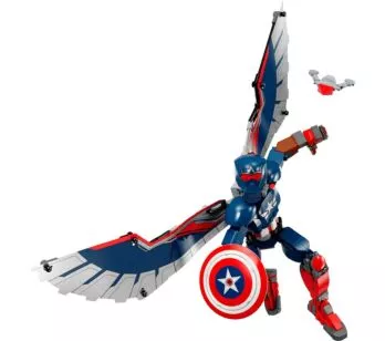 Bloco de Montar - Marvel - Figura do Capitão América - 359 peças - LEGO