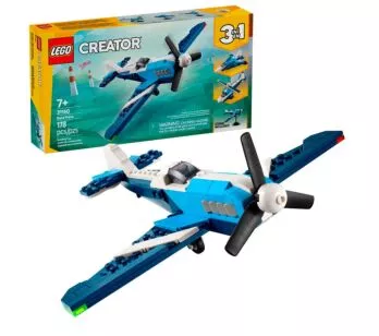 Bloco de Montar – Creator 3 em 1 – Aeronave: Avião de Corrida - 178  peças - LEGO
