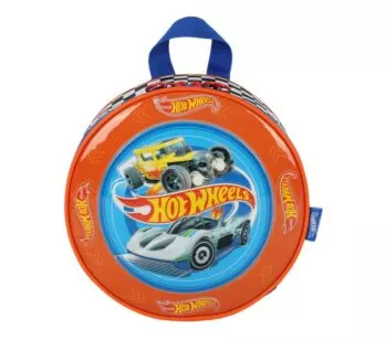 Lancheira Térmica Infantil Redonda - Hot Wheels - Azul - Luxcel