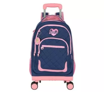 Mochila de Rodinha 360 - Barbie - Azul - Luxcel