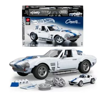 Blocos de Montar - Hot Wheels - Corvette Grand Sport 63 - Mattel Brick