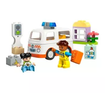 Bloco de Montar - Duplo - Ambulância e Motorista - 19 peças - LEGO