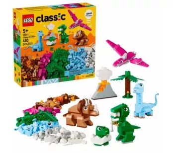 Bloco de Montar - Classic – Dinossauros Criativos - 450  peças - LEGO