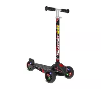 Patinete Infantil Ajustável - Skatenet Max Led - Black - Bandeirante