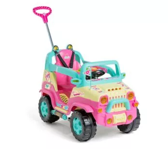 Carrinho de Passeio e Pedal - Jipe Diipi Rainbow - Calesita