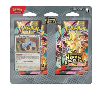 Jogo de Cartas - Pokémon Blister Quadruplo - ME Heróis Excelsos - Komala - Copag