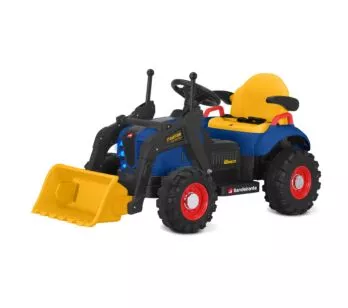 Trator Elétrico Infantil - Escavadeira - 12v - Azul - Bandeirante