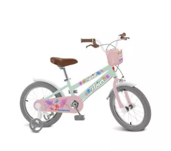 Bicicleta Infantil - Aro 16 - Sweet Flower Menta - Bandeirante