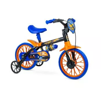 Bicicleta Infantil com Rodinhas - Aro 12 - Hot Wheels - Nathor