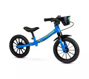 Bicicleta Infantil de Equilíbrio - Aro 12 - Balance Bike Dino Azul - Nathor
