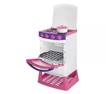 Fogão Infantil - Master Chef - Branco e Rosa - Magic Toys