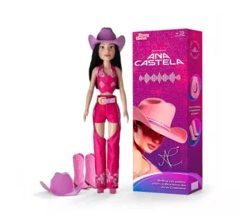 Boneca de Vinil - 55cm - Boiadeira Ana Castela - Baby Brink
