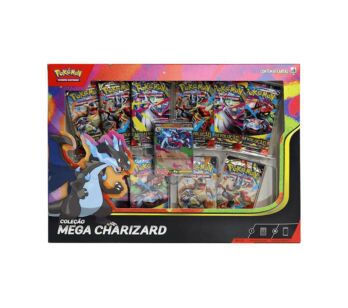 Box de Cartas - Pokémon - Mega Charizard X Ex - Copag