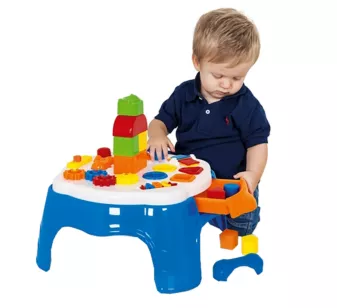 Mesa de Atividades Didáticas - Play Time - Azul - Cotiplás