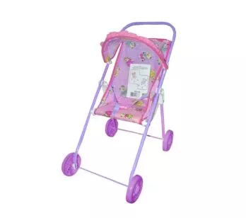 Carrinho de Boneca Simples - Rosa - MEP Kids
