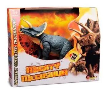Figura Eletrônica - 30 cm - Mighty Megasaur - Triceratops - DTC