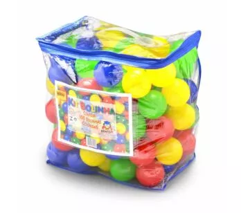 Bolsa com Bolinhas - Kit 100 Bolinhas Coloridas de Plástico - Braskit