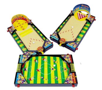 Jogo 3 em 1 Sport Game - Tiro ao Alvo - Futebol - Boliche - Braskit