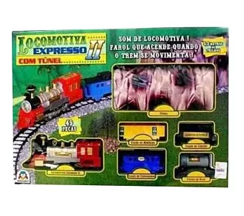 Trem Locomotiva Expresso 2 Com Túnel - Braskit