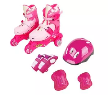 Patins Triline - 2-1 - Ajustável - 30 a 33 - Rosa - Fenix-