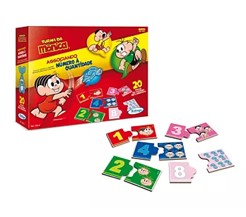 Jogo Educativo - Turma da Mônica - Associando Números à Quantidade - Xalingo