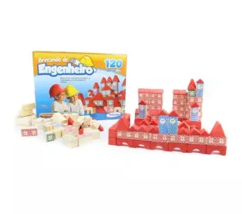 Blocos de Montar - Brincando de Engenheiro - 120 peças - Xalingo