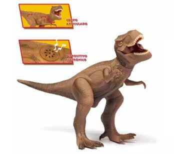 Figura com Som - Dino World - Dinossauro Tyrannosaurus Rex - Cotiplás