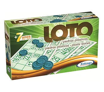Jogo Infantil - Loto - Pedras Plásticas - 24 Cartões - Xalingo