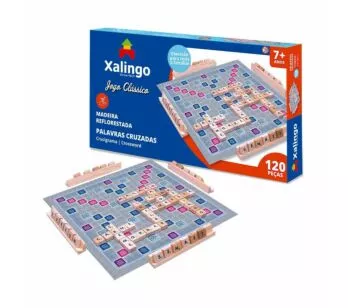 Jogo de Tabuleiro - Madeira - Palavras Cruzadas - Xalingo