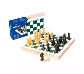 Jogo de Tabuleiro Infantil - Madeira - Xadrez Escolar - Xalingo